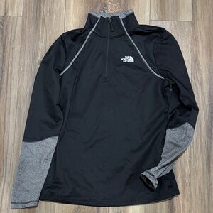 Women’s North Face Black and Gray Half-Zip Top